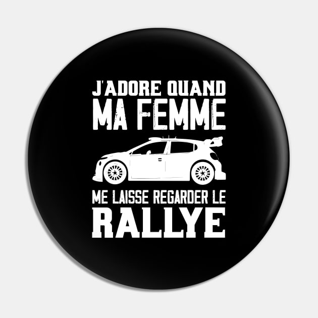 Rallye Motorsport Cadeau J'aime ma femme drôle Pin by sBag-Designs