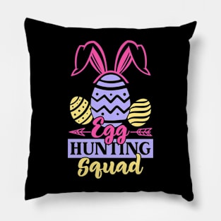 Egg Hunting Squad Easter Bunny Egg Hunting Happy Easter Day Pillow