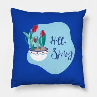 Hello spring Pillow