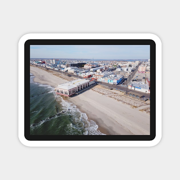 Ocean City New Jersey 9th Street Music Pier Magnet by PugDronePhotos