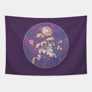 Agatha Rose in Bloom Floral Rainbow Mosaic on Veri Peri Tapestry