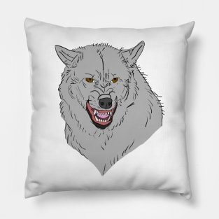 Wolf growls Pillow