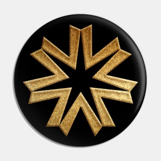 Hokkaido Prefecture Symbol in Gold Faux Pin