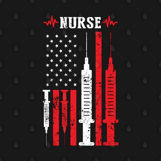 American Flag Nurse Art | Nurse 4th of July Gift by The Perfect Mind