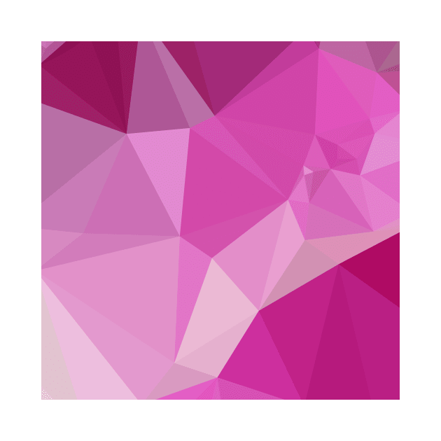 Fashion Fuchsia Pink Abstract Low Polygon Background by retrovectors