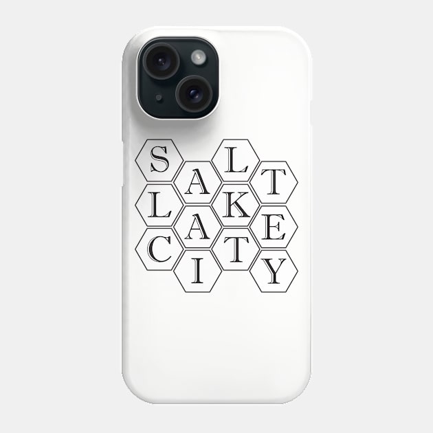 Salt Lake City Black Phone Case by LocalZonly