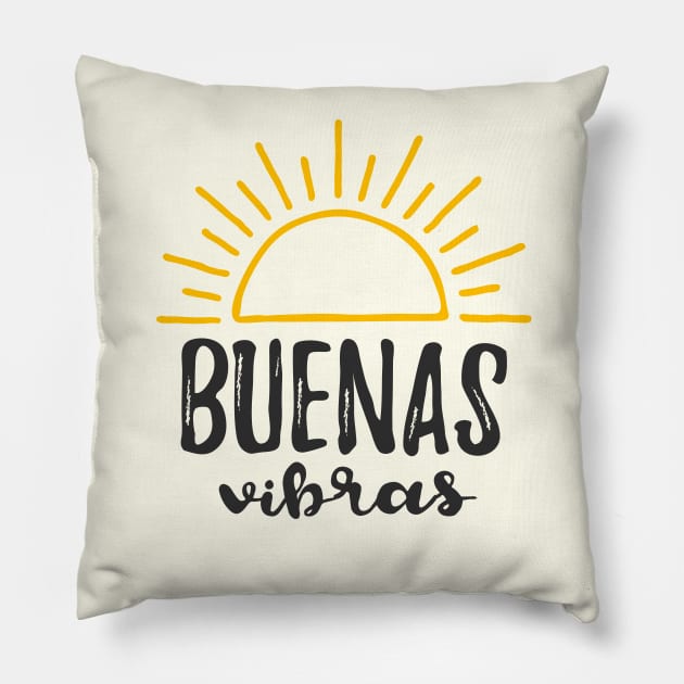 Buenas Vibras - Good vibes Pillow by verde