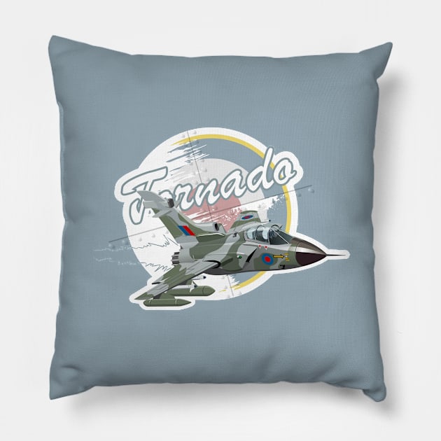 Cartoon Fighter Plane Pillow by Mechanik