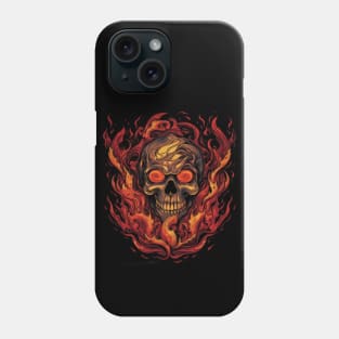 skull and fire, gift present ideas Phone Case