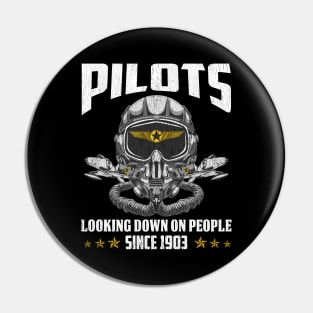 Funny Pilots Looking Down On People Since 1903 Pun Pin