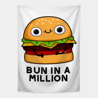 Bun In A Million Cute Burger Pun Tapestry