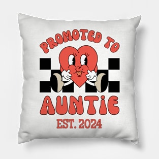 Promoted to Auntie 2024 | Cute New Aunt Est 2024 Pillow