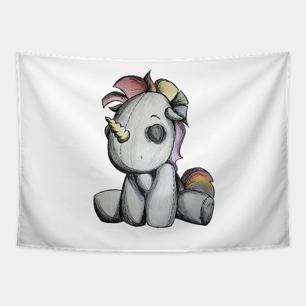 Dark Unicorn Tapestry by Teamtsunami6