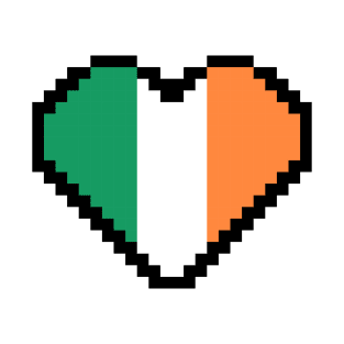 Irish Flag Pixel Art, Flag of Ireland pixel art T-Shirt