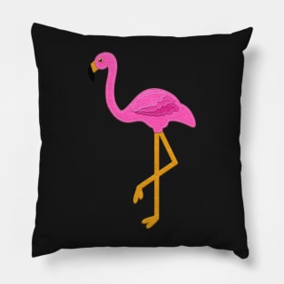 Pink Flamingo | Felt Look | Cherie's Art(c)2020 Pillow