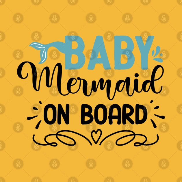 Baby mermaid on board by Oosters