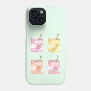 Assorted Fruits Flavored Milk Boxes Doodle Phone Case