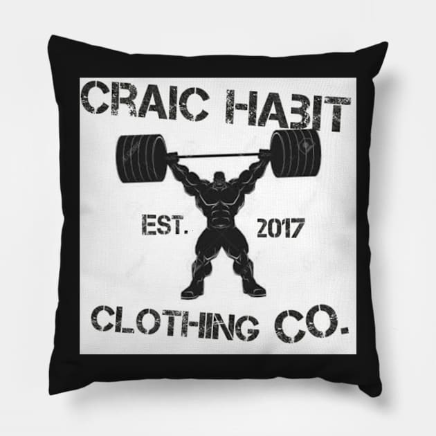 Craic Habit Clothing Company Pillow by Tylershuler