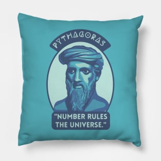 Pythagoras Portrait and Quote Pillow