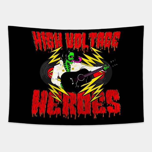 High Voltage Heroes Tapestry by LarsBeelzebub