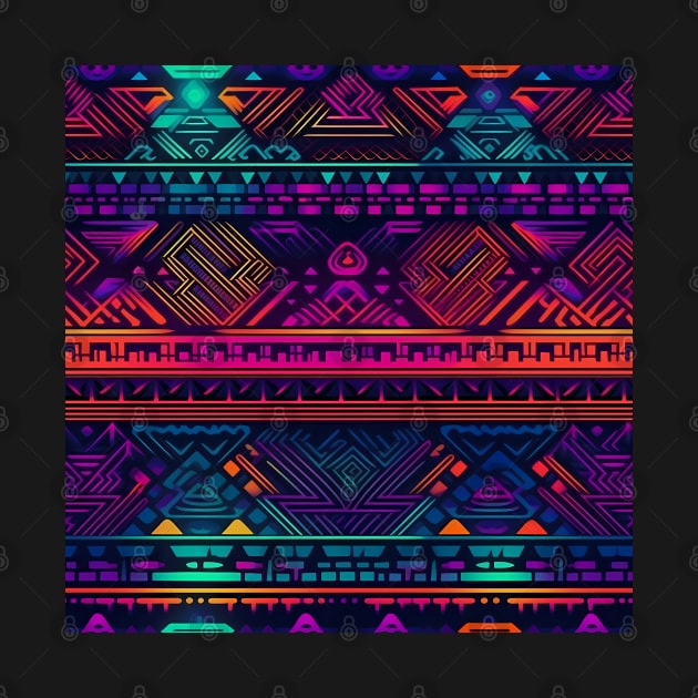 Neon Geometric Pattern by Manafold