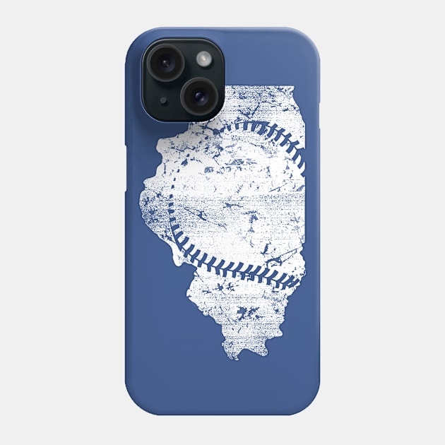 Illinois with Baseball Strings Phone Case by DMaciejewski