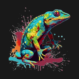 Pop Art of a gecko reptiles Artwork T-Shirt