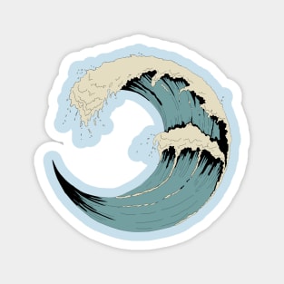 Blue Ocean Waves Magnet