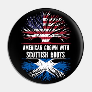 American Grown with Scottish Roots USA Flag Pin