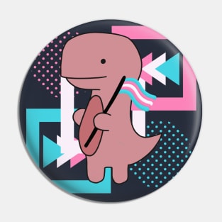 Trans Pride Cute Dinosaur Pin