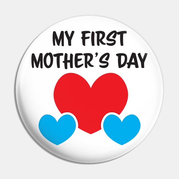 My First Mother's day mother of twin boys Pin by sigdesign