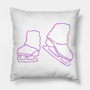 Ice skates and legwarmers (purple watercolour figure skating) Pillow