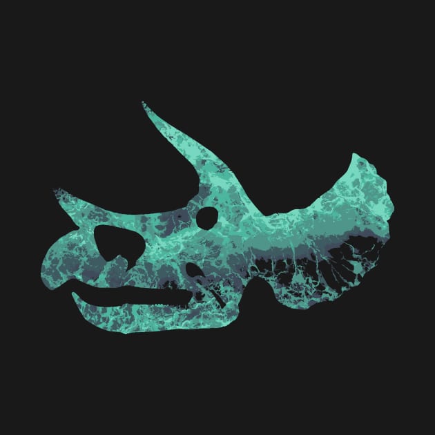 Triceratops Skull by ClarkStreetPress