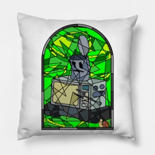 Stained Glass NEPTR the Robot Pillow