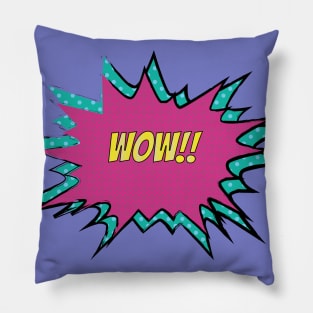 Wow!! (Clear BG) Pillow