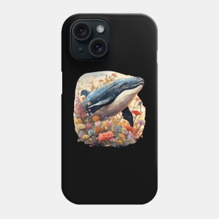 Humpback whale Colorful Floral Phone Case