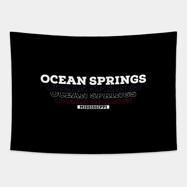 Ocean Springs Mississippi USA Vintage Tapestry by Zen Cosmos Official