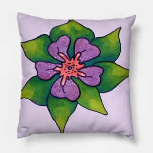 Watercolor Tropical Flower Pillow