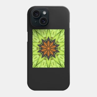 Unique Kaleidoscope Monarch Butterfly on Flower Phone Case