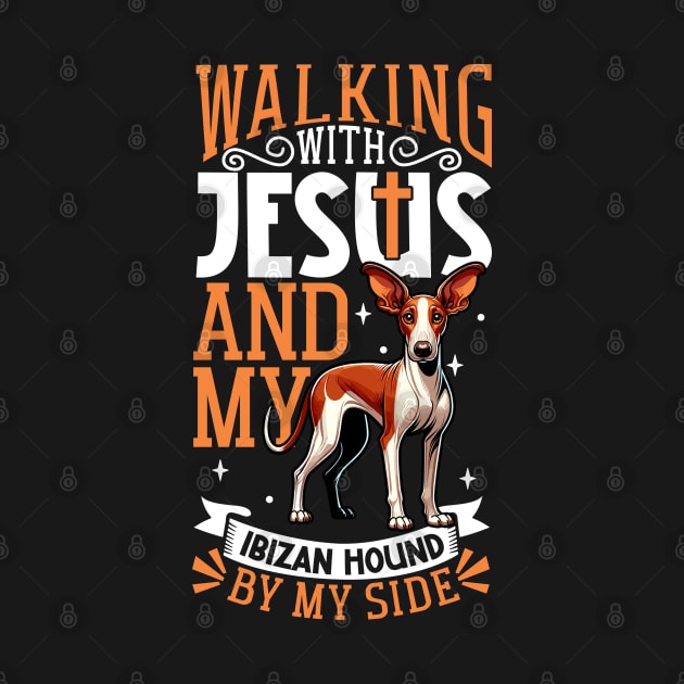 Jesus and dog - Ibizan Hound by Modern Medieval Design