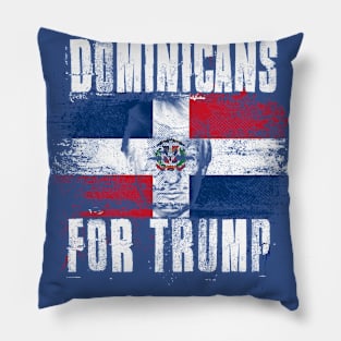 Dominicans For Trump - Trump 2020 Patriotic Flag Pillow