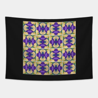 Patchwork Quilt Pattern with Ornate Motifs Tapestry