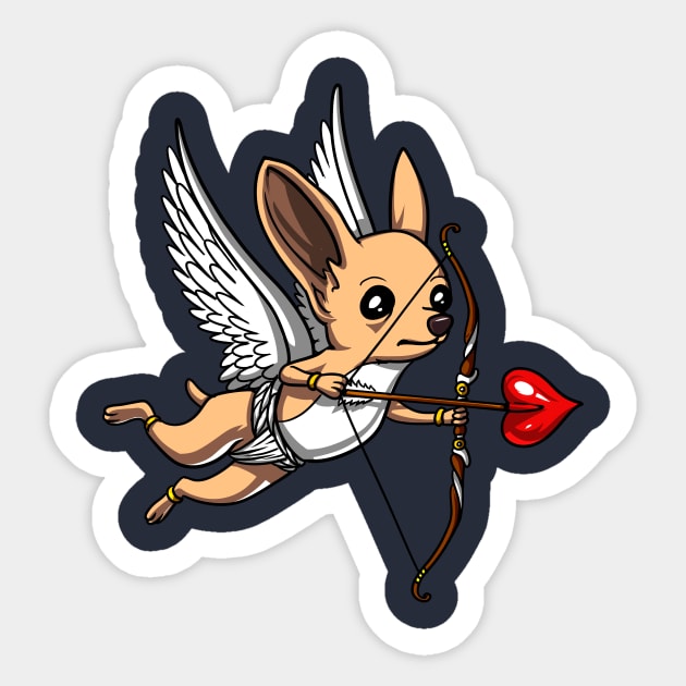 Chihuahua Dog Cupid Valentines Day Cute Pet Chihuahua Sticker
