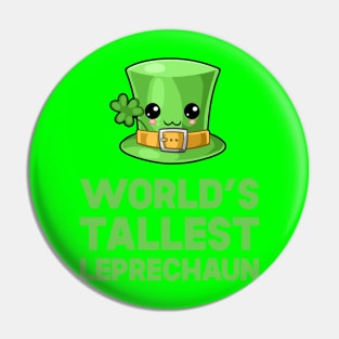 St Patricks Day World's Tallest Leprechaun Kawaii Cute Hat Pin