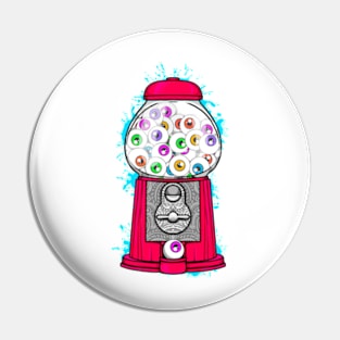 Gum ball eyeball Pin