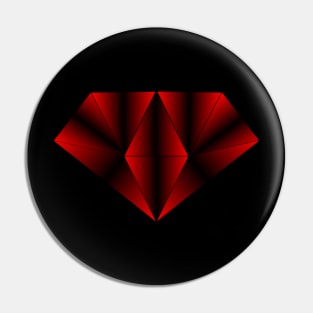Red geometric diamond Pin