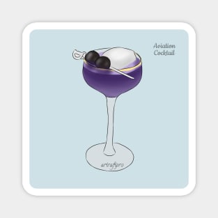 Aviation Cocktail Summer Drink Magnet