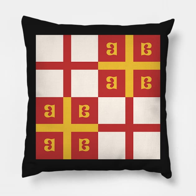Palaiologos Dynasty - Byzantine Constantinople Flag Pillow by MeatMan