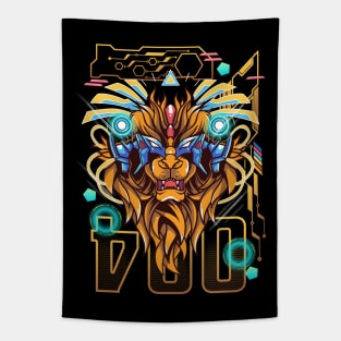 Leo Mechanical Lion Horoscope Zodiac Sign Tapestry