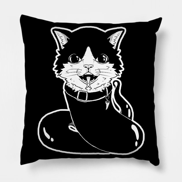 Catsnake | Hebineko Pillow by Freakdeath